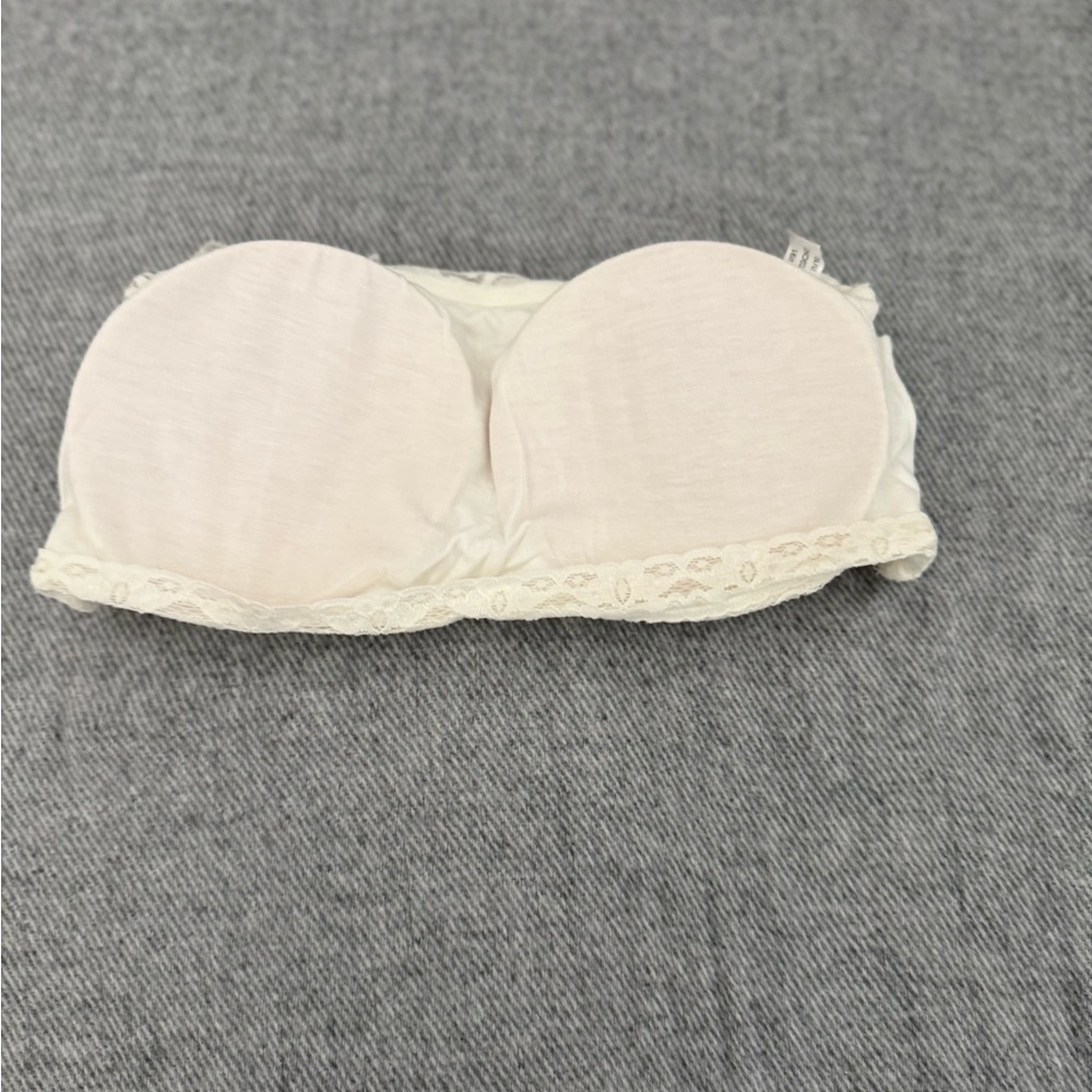 Elegant Cream Lace Bandeau Bra